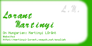 lorant martinyi business card